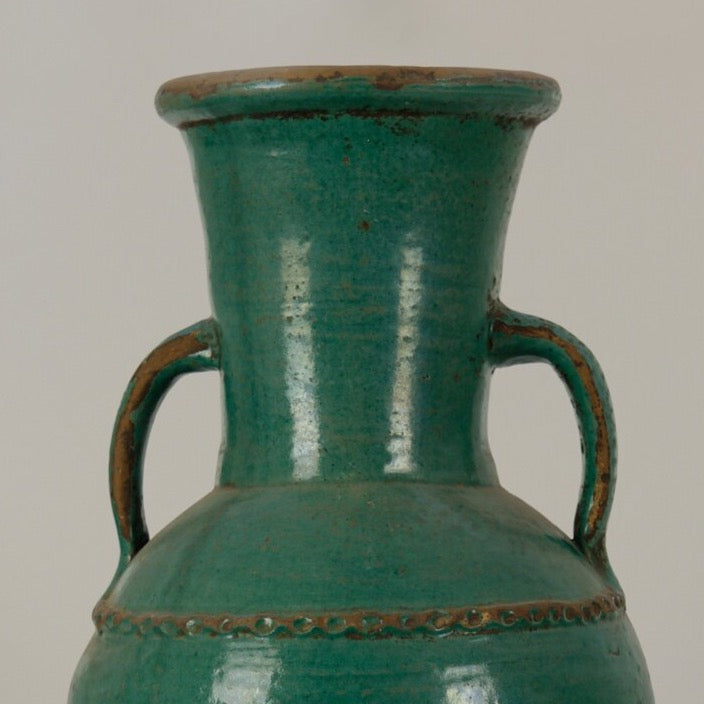 Fes green vase container from North Africa