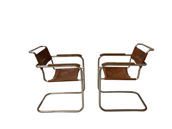 A pair of B34 armchairs by Marcel Breuer